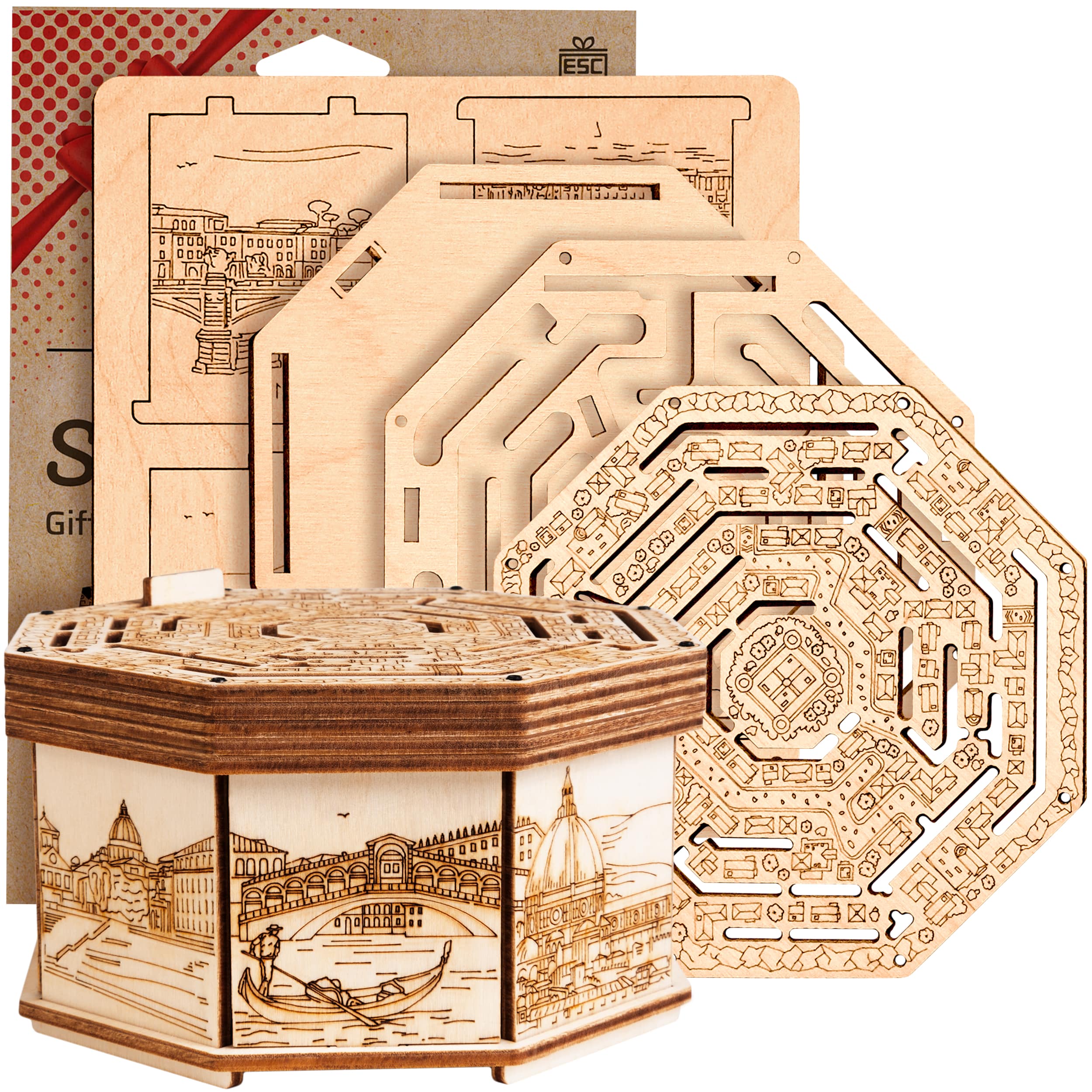 Obrazy i zdjęcia Wooden Secret MAZE BOX. ESC WELT.